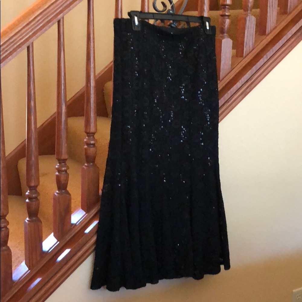 Evening formal black skirt